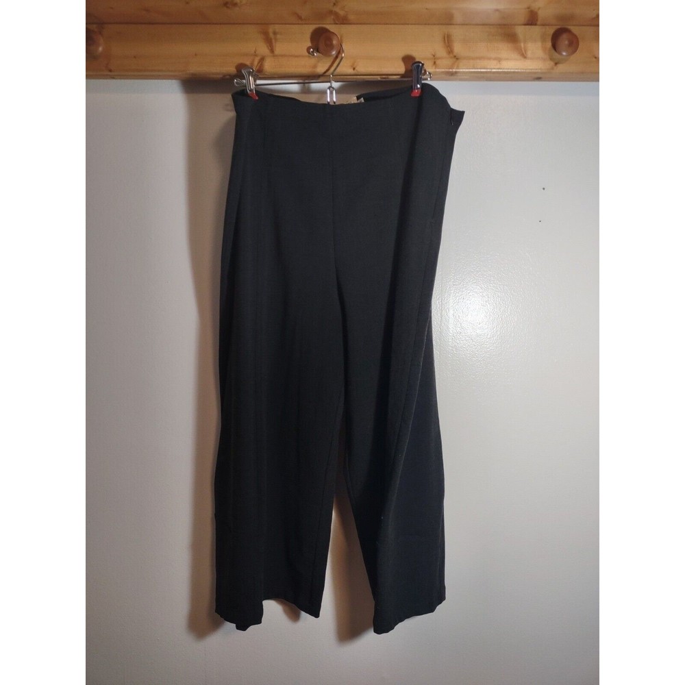 Cannisse Sz 16 Charcoal Gray Black Pants Wide Leg Vintage Made in Morocco